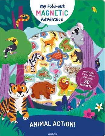 Книга My Fold-Out Magnetic Adventure: Animal Action! зображення