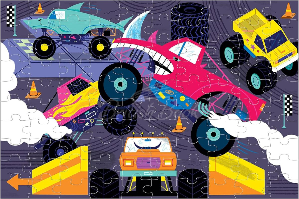 Пазл Monster Trucks 100 Piece Glow in the Dark Puzzle зображення 1