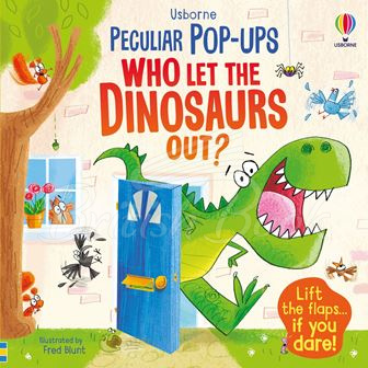 Книга Usborne Peculiar Pop-Ups: Who Let The Dinosaurs Out? зображення