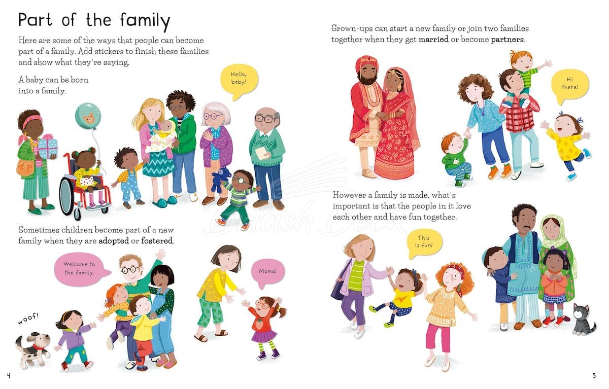 Книга First Sticker Book: Families зображення 4