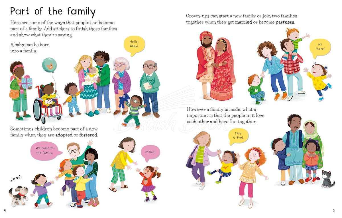 Книга First Sticker Book: Families зображення 4