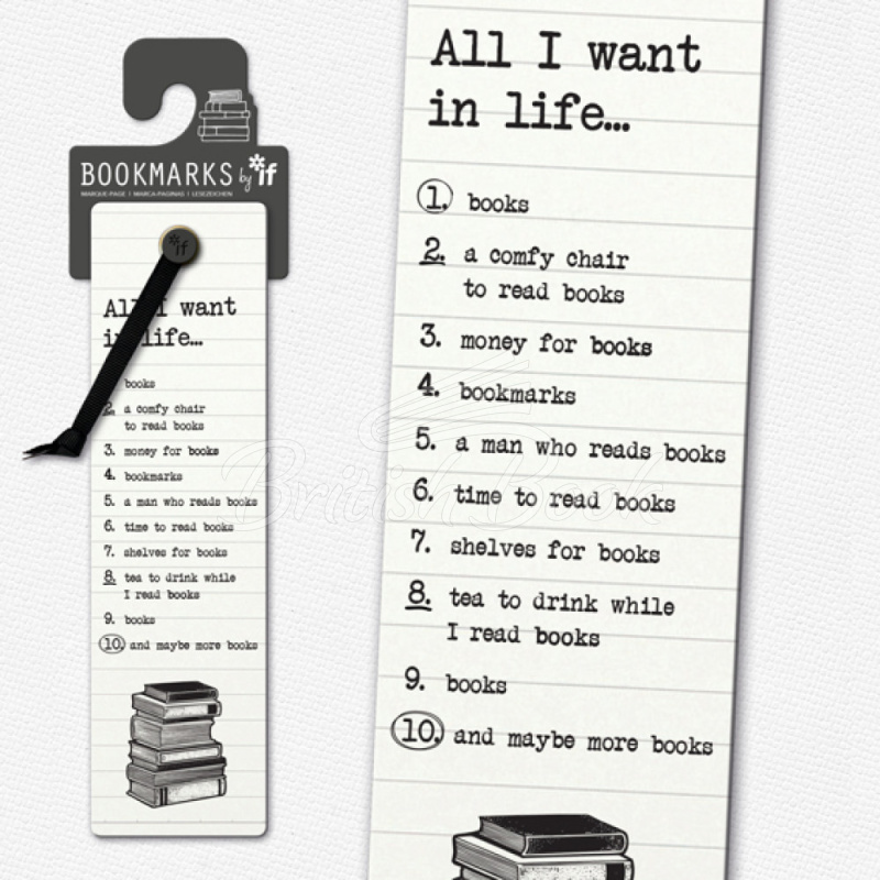 Закладка Literary Bookmarks: All I Want in Life… зображення 1