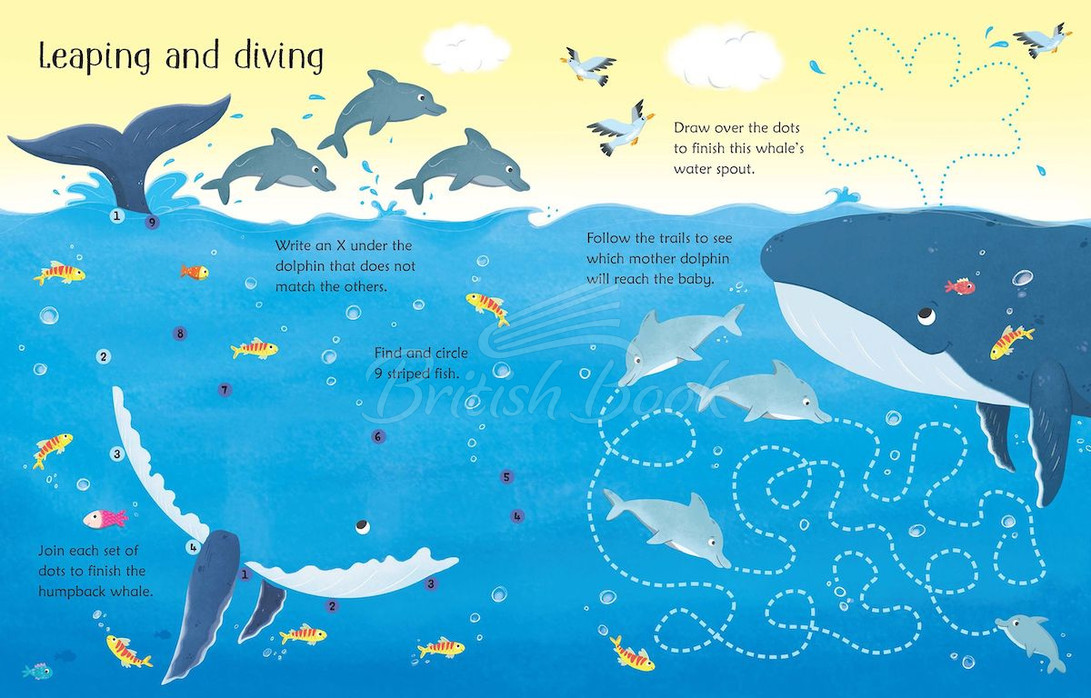 Книга Wipe-Clean Under the Sea Activities изображение 2