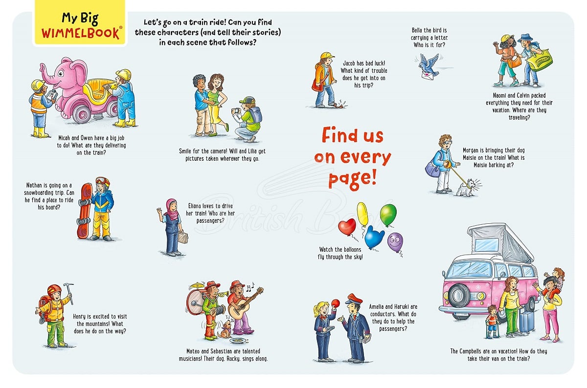 Книга My Big Wimmelbook: All Aboard the Train! зображення 2