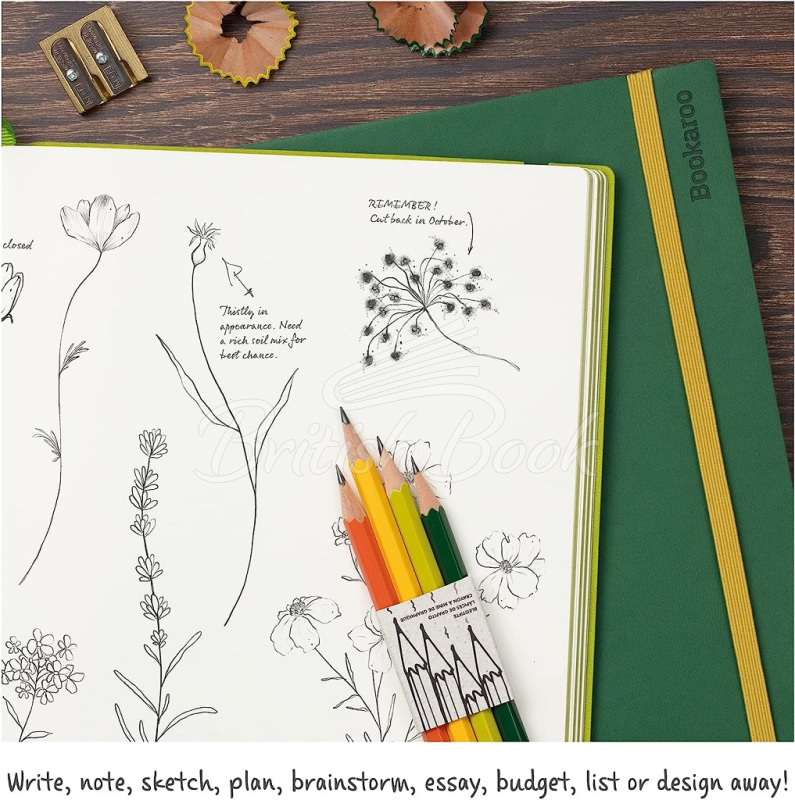 Набор Bookaroo Graphite Pencils Greens изображение 1