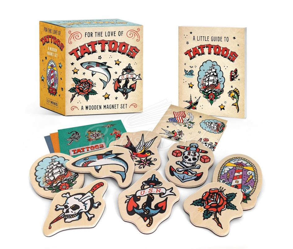 Набір For the Love of Tattoos: A Wooden Magnet Set зображення 1