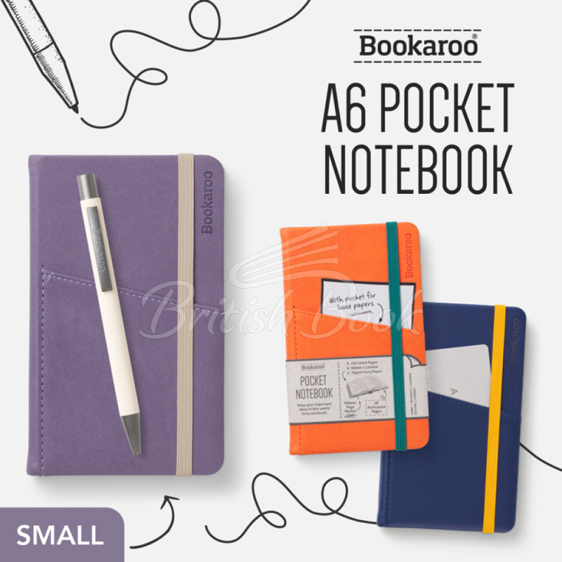 Блокнот Bookaroo Pocket A6 Notebook Navy изображение 1