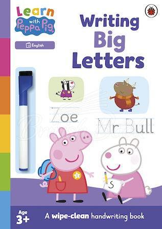 Книга Learn with Peppa: Writing Big Letters (A Wipe-Clean Handwriting Book) зображення