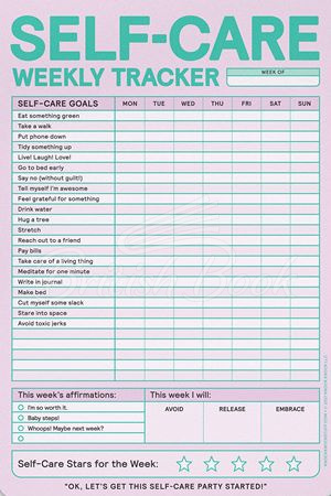 Блокнот Self-Care Weekly Tracker Pad (Pastel Version) зображення
