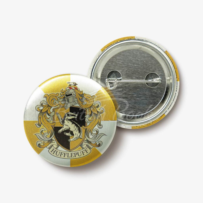 Значок Hogwarts: Hufflepuff House Crest Button Badge изображение 2