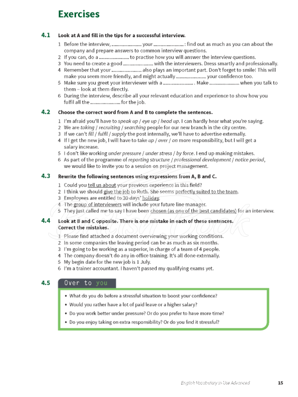 Книга English Vocabulary in Use Third Edition Advanced and answer key изображение 10