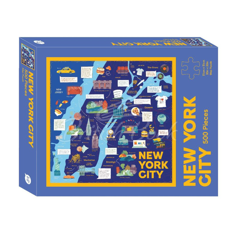 Пазл New York City Map 500-Piece Puzzle изображение 1