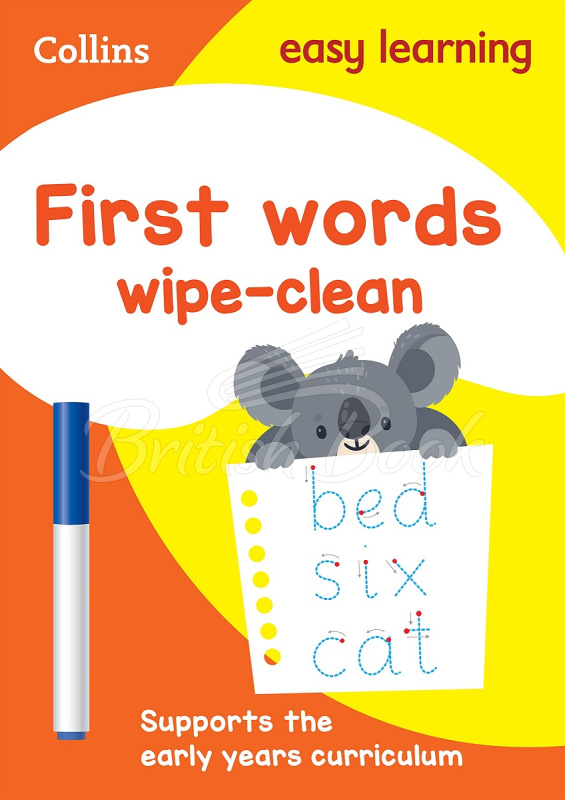 Книга Collins Easy Learning Preschool: First Words Wipe-Clean Activity Book (Ages 3-5) зображення