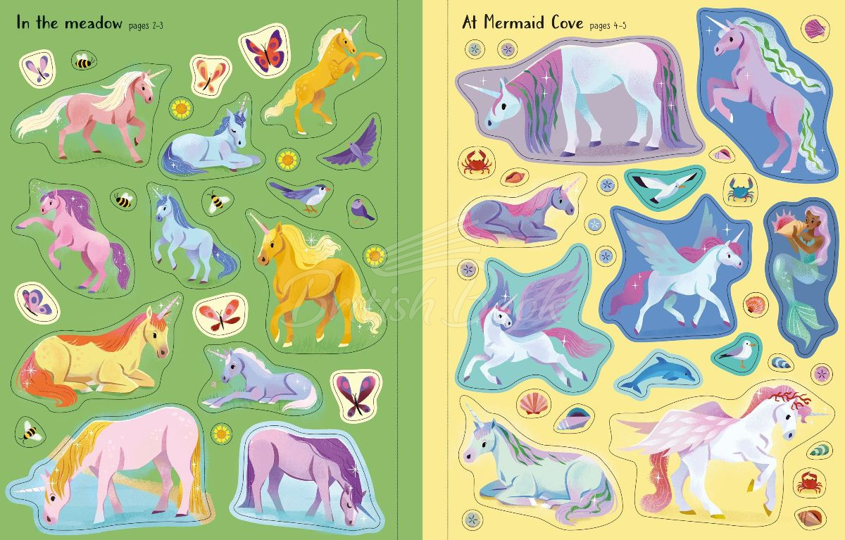 Книга First Sticker Book: Unicorns изображение 3