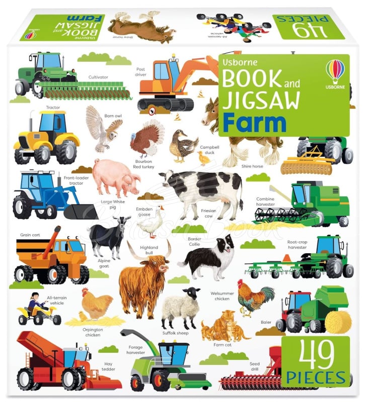 Пазл Usborne Book and Jigsaw: Farm изображение