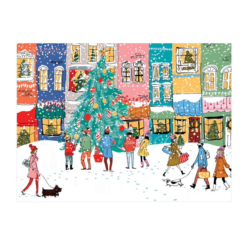 Пазл Christmas Carolers Square Boxed 1000 Piece Puzzle изображение 2