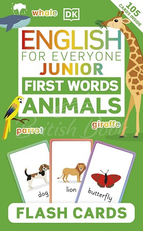 Карточки English for Everyone Junior: First Words Animals Flash Cards изображение