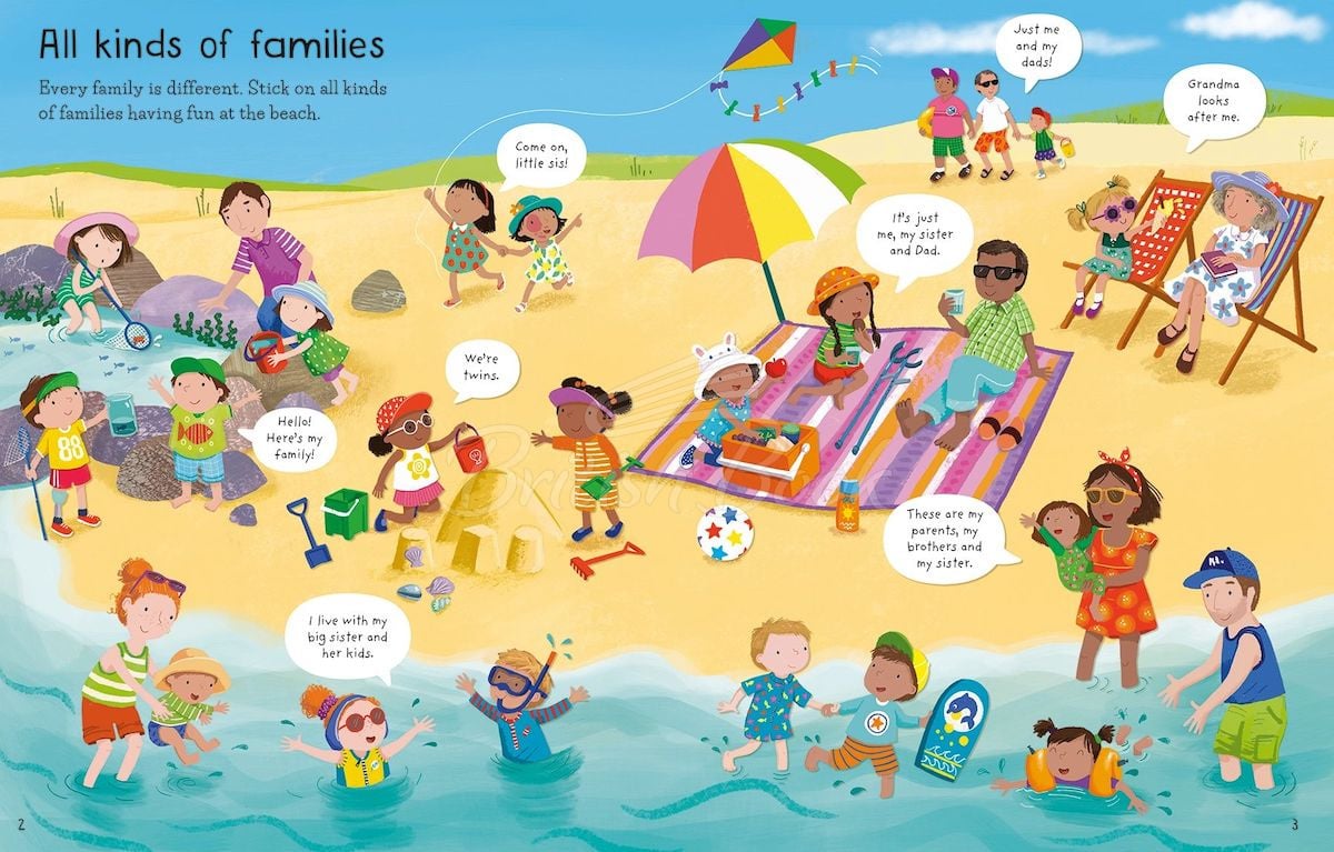 Книга First Sticker Book: Families зображення 2