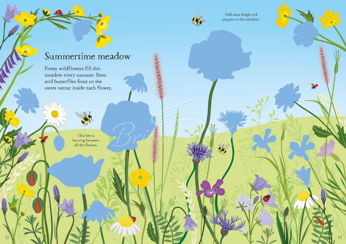 Книга Little First Stickers: Wildflowers изображение 1