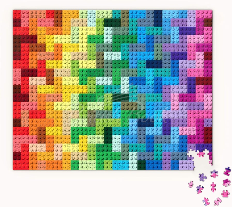 Пазл LEGO Rainbow Bricks 1000-Piece Puzzle зображення 1