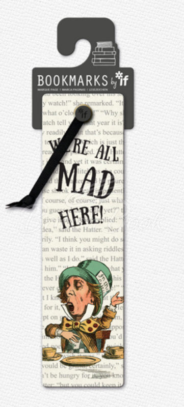 Закладка Literary Bookmarks: We're All Mad Here зображення