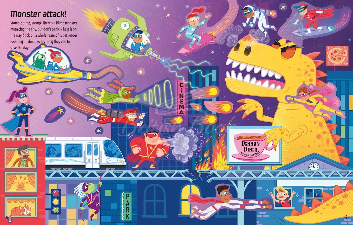 Книга First Sticker Book: Superheroes зображення 2