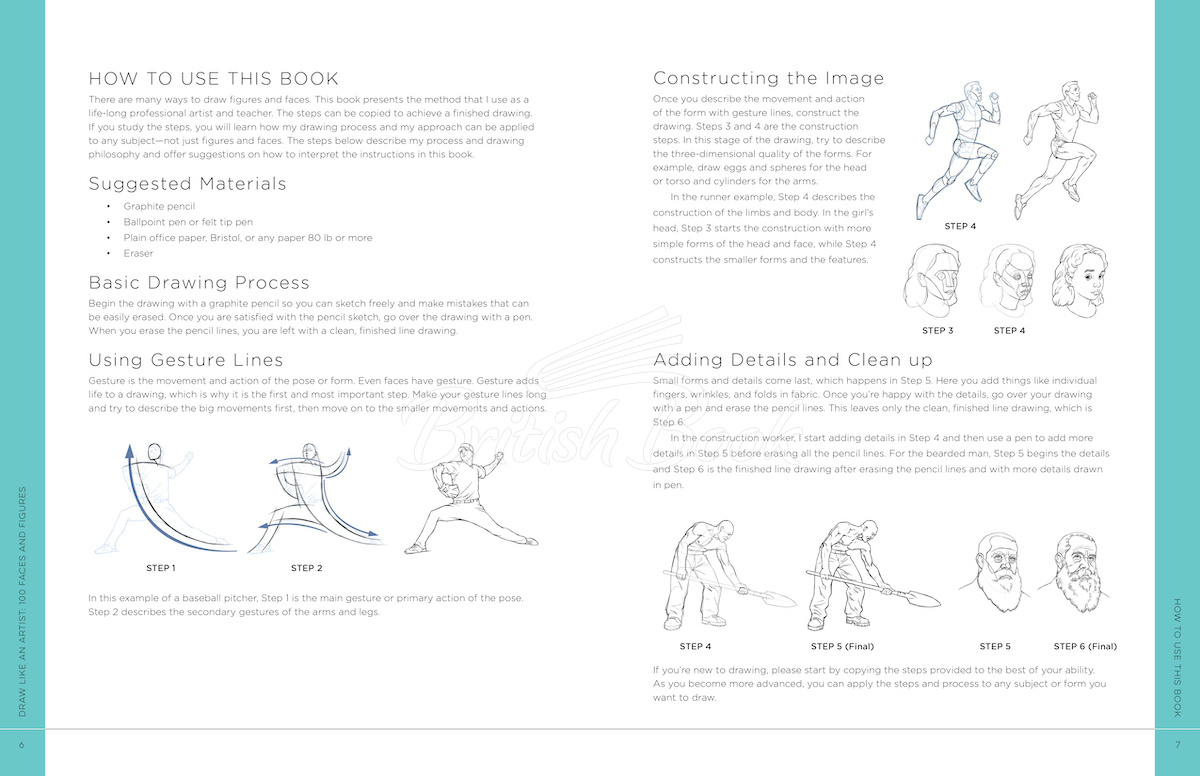 Книга Draw Like an Artist: 100 Faces and Figures изображение 2