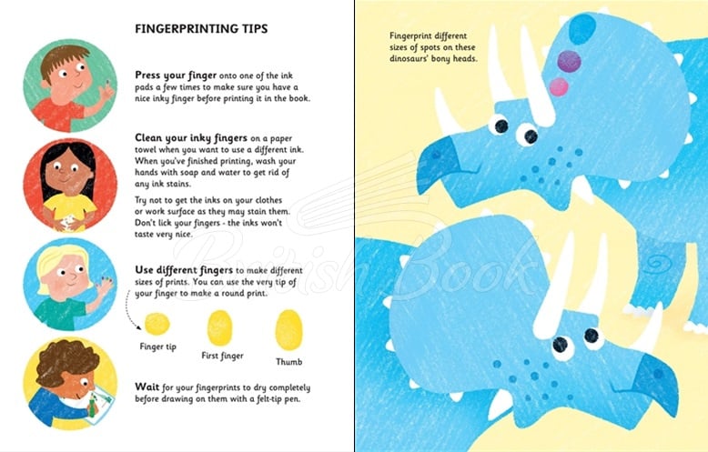 Книга Fingerprint Activities: Dinosaurs зображення 1