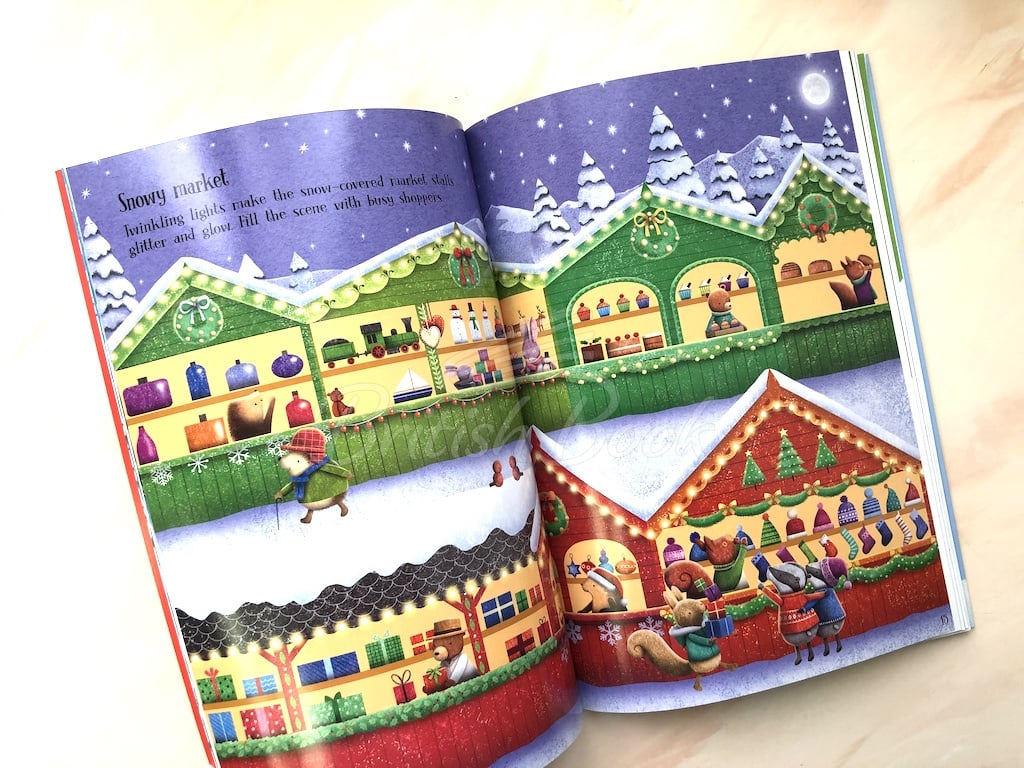 Книга Little Sparkly Christmas Sticker Book изображение 4