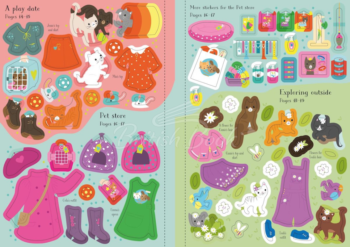 Книга Little Sticker Dolly Dressing: Kittens изображение 3