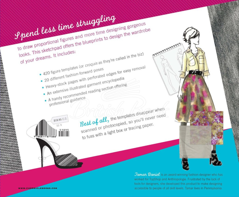 Скетчбук Fashion Sketchpad: 420 Figure Templates for Designing Clothes and Building Your Portfolio зображення 1