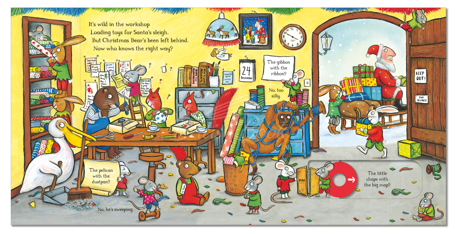Книга The Christmas Bear (A Push, Pull and Slide Book) зображення 1