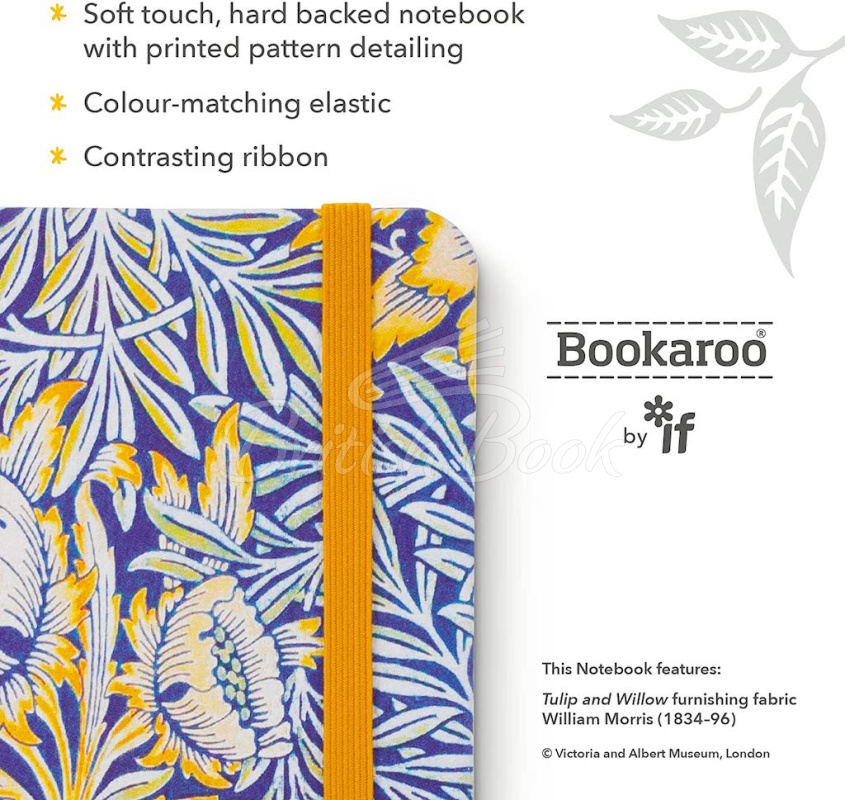 Блокнот V&A Bookaroo Journal A6 Morris Tulip & Willow зображення 1