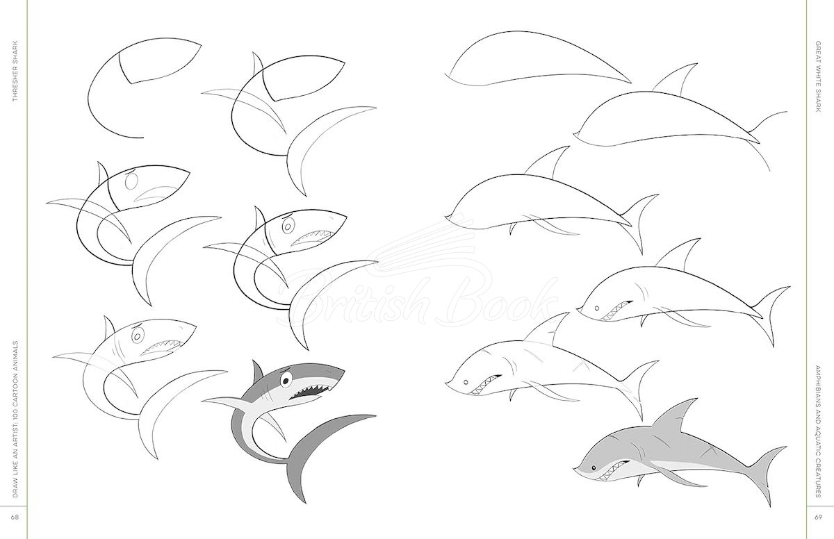 Книга Draw Like an Artist: 100 Cartoon Animals зображення 4