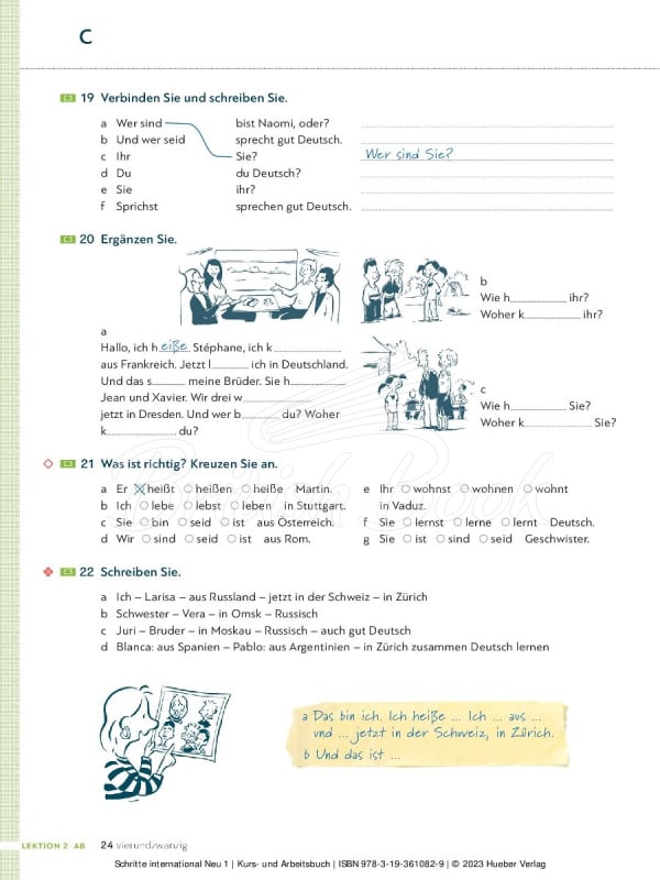 Учебник и рабочая тетрадь Schritte international Neu 1 Kurs- und Arbeitsbuch mit Audios online изображение 18