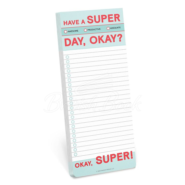 Папір для нотаток Have a Super Day Make-a-List Pads зображення 1