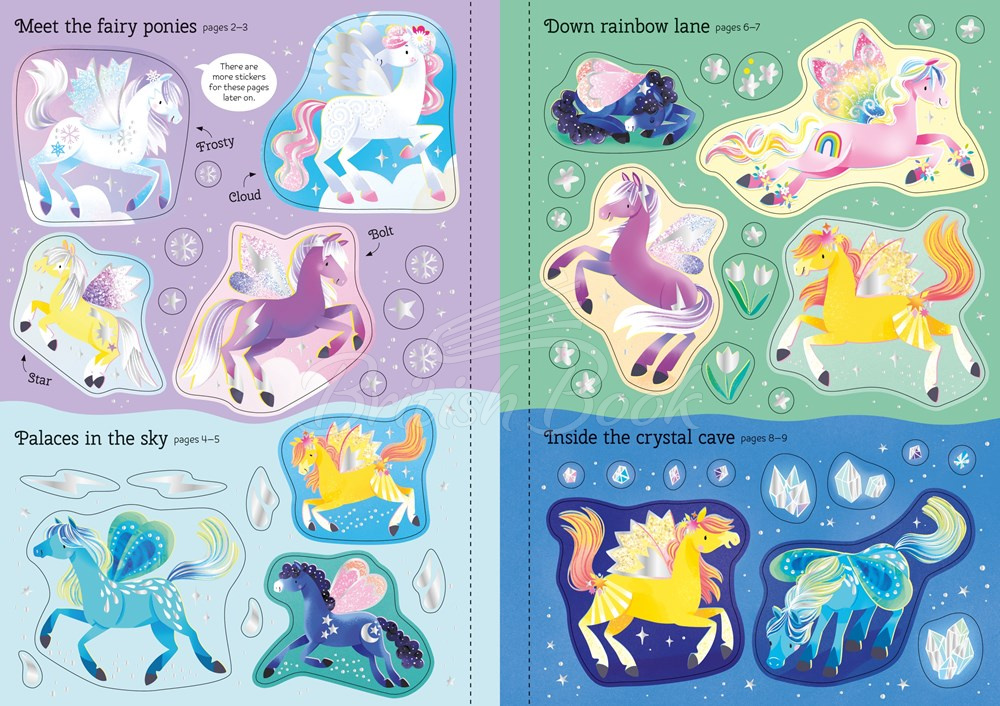 Книга Sparkly Fairy Ponies Sticker Book зображення 4