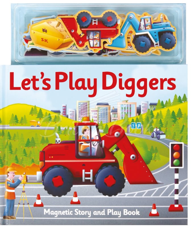 Книга Magnetic Story and Play Book: Let's Play Diggers зображення