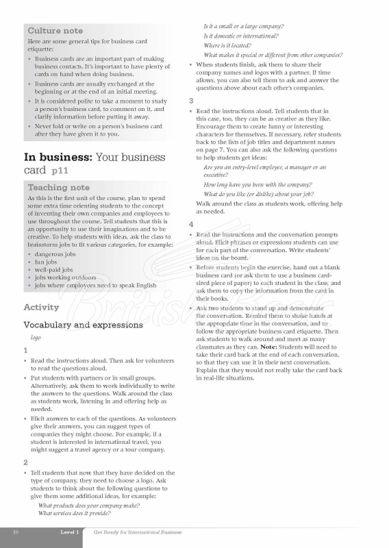 Книга для учителя Get Ready for International Business 1 Teacher's Book изображение 6
