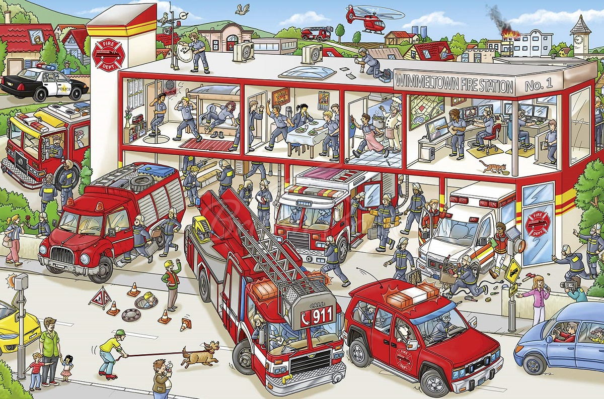 Книга My Big Wimmelbook: Fire Trucks! зображення 1