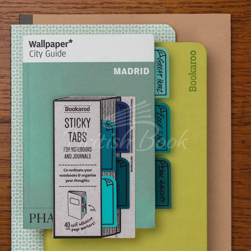 Клейкая бумага для заметок Bookaroo Sticky Tabs Blues изображение 1