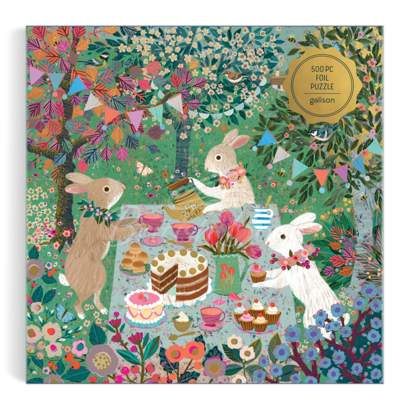 Пазл Spring Tea Party 500 Piece Foil Puzzle изображение 1