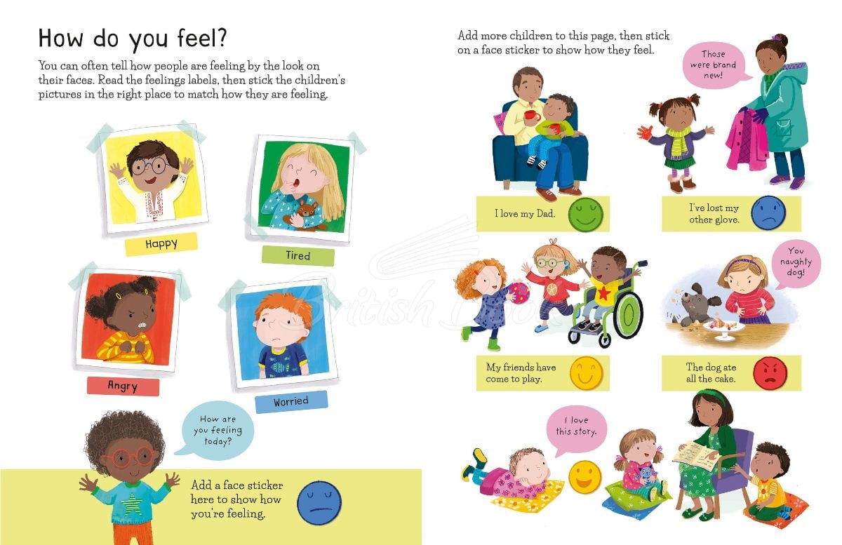 Книга First Sticker Book: Feelings изображение 3