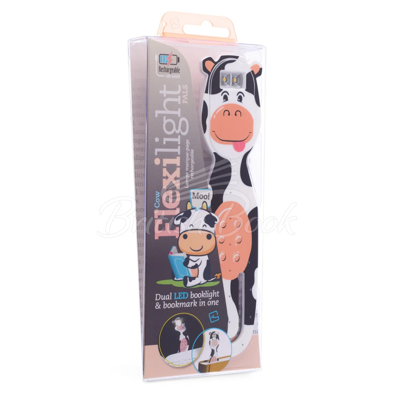 Ліхтарик для книжок Flexilight Rechargeable Pals Cow зображення 4