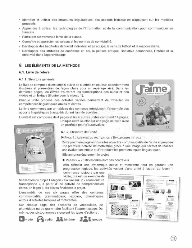 Книга для вчителя J'aime 1 Livre de professeur зображення 9