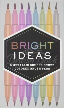 Набір маркерів Bright Ideas Metallic Double-Ended Colored Brush Pens зображення