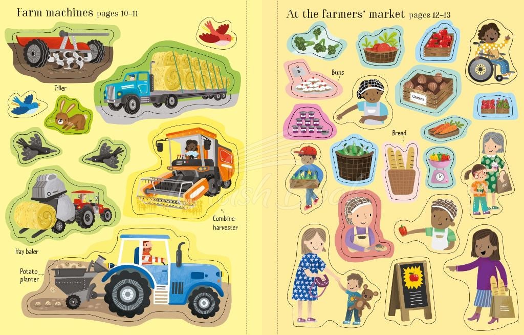 Книга First Sticker Book: Farm изображение 3
