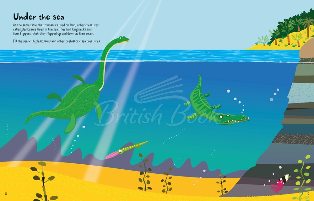 Книга Big Dinosaur Sticker Book изображение 3