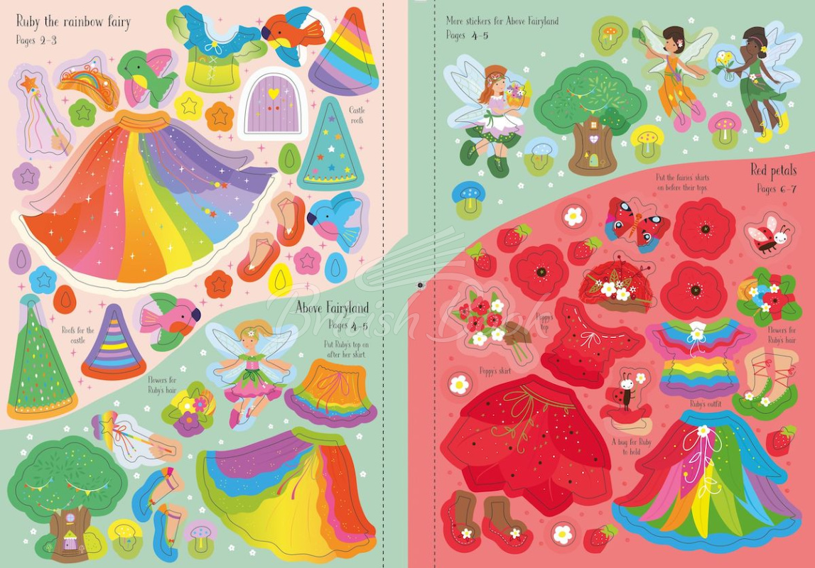 Книга Little Sticker Dolly Dressing: Rainbow Fairy зображення 2