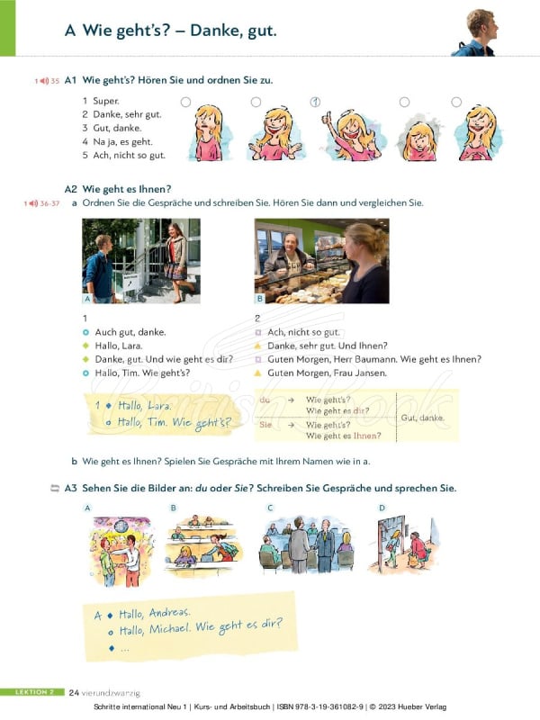 Учебник и рабочая тетрадь Schritte international Neu 1 Kurs- und Arbeitsbuch mit Audios online изображение 3